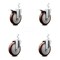 Service Caster 5 Inch Maroon Poly Swivel 7/8 Inch Square Stem Caster Total Lock Brakes, 2PK SCC-SQTTL20S514-PPUB-MRN-78-2-S-2 - alternate 1